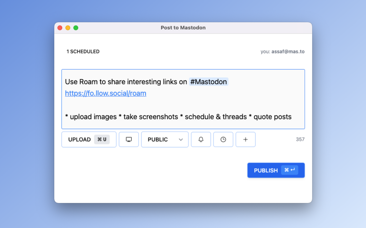 Roam with Mastodon截图2