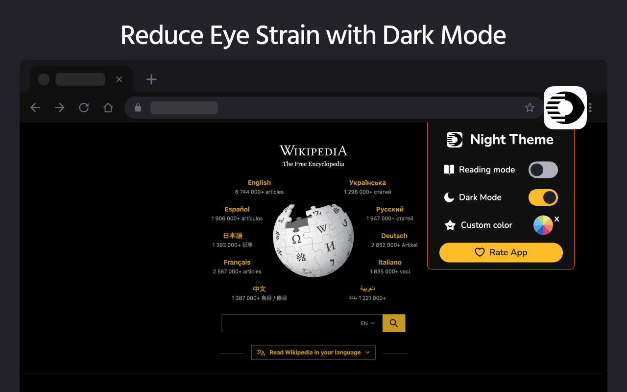 Night Theme for Web截图1
