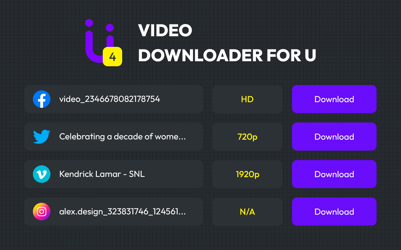 Video Downloader for U截图3