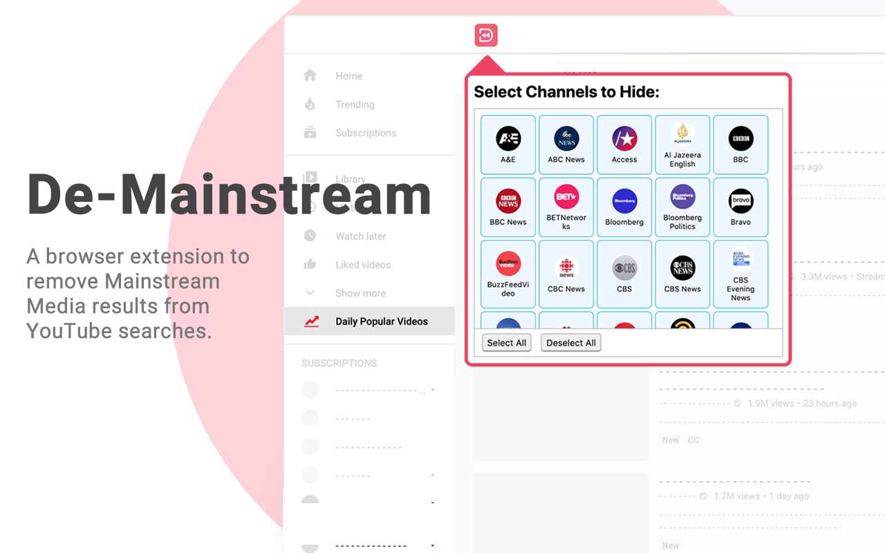 De-Mainstream YouTube™截图1