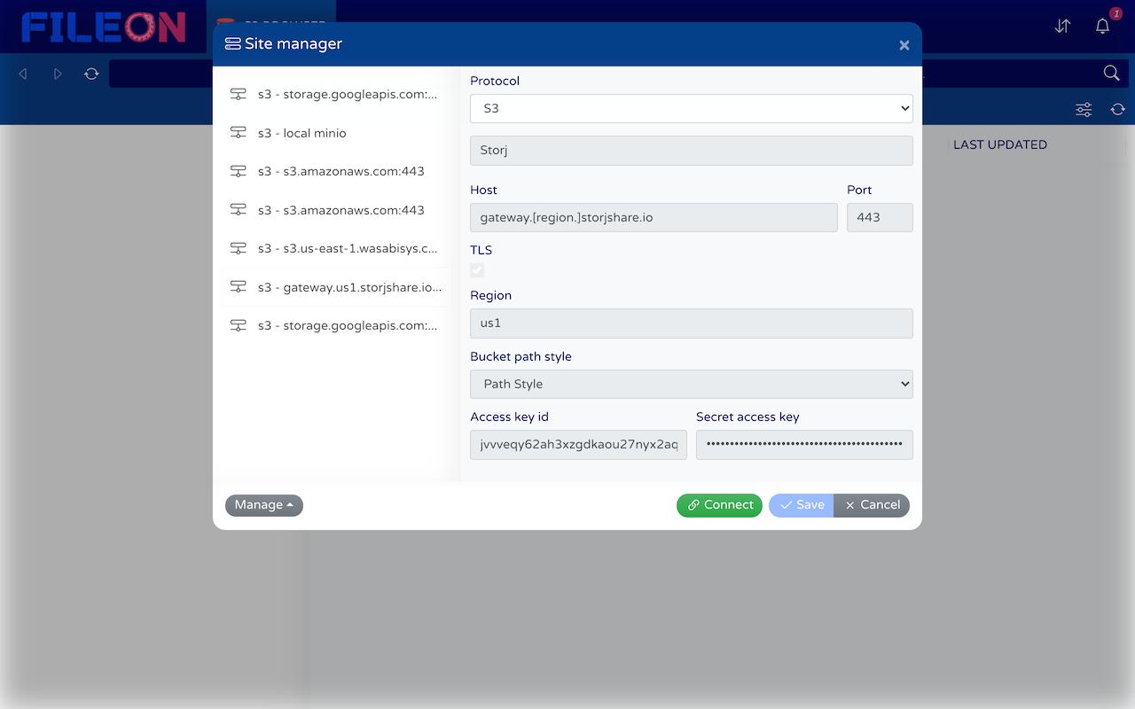 Fileon - S3 Browser截图2