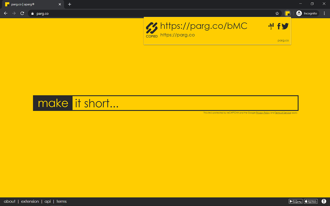 parg.co URL shortener截图1
