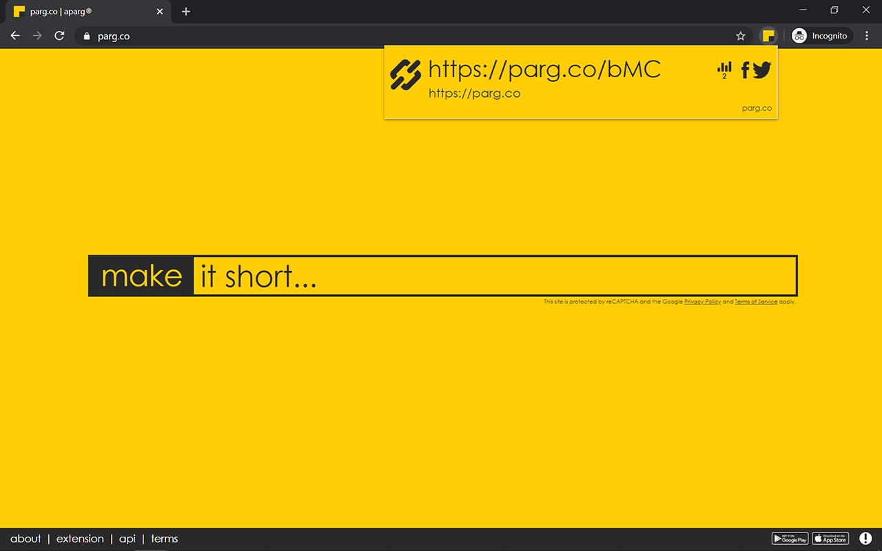 parg.co URL shortener截图2