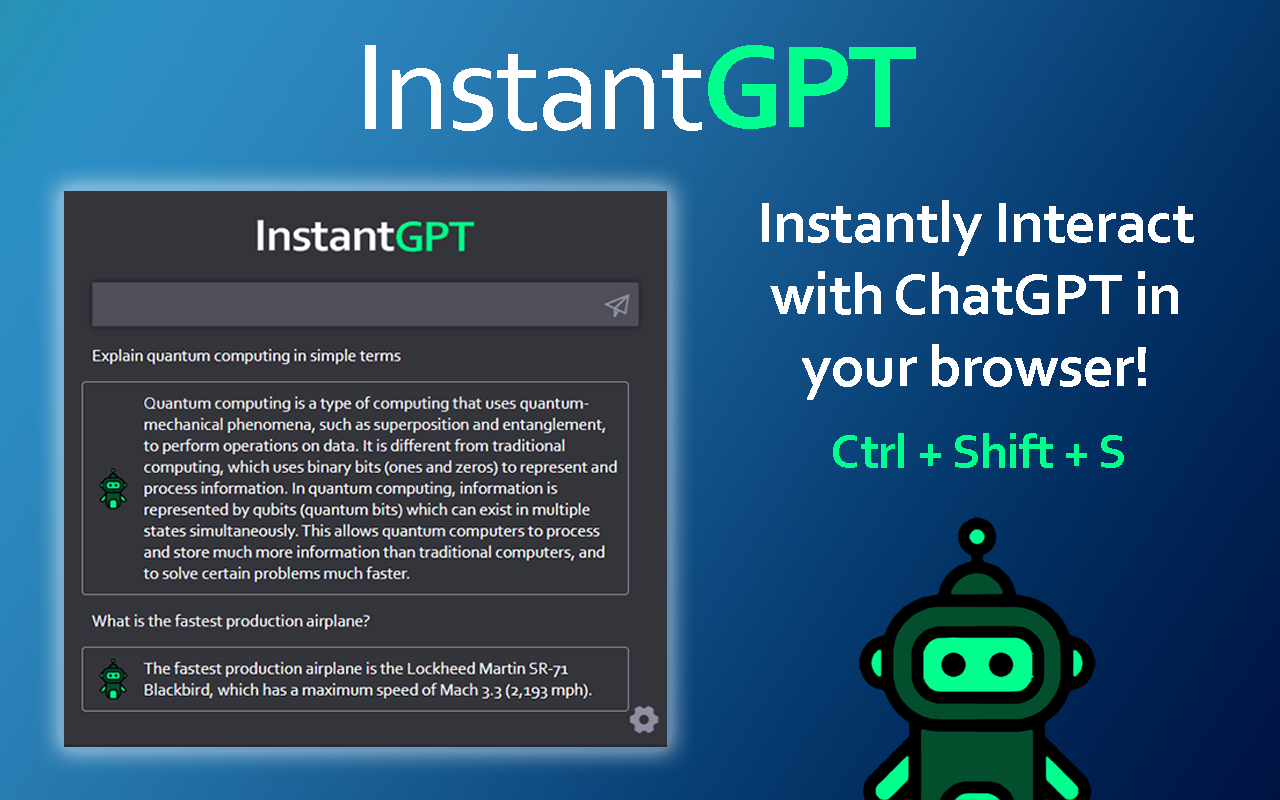 InstantGPT - ChatGPT Powered Assistant截图3