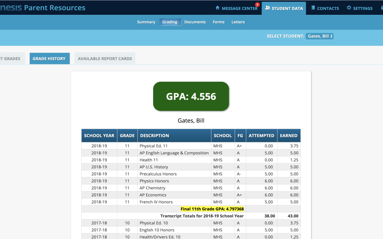 Montville Cumulative GPA Calculator截图2