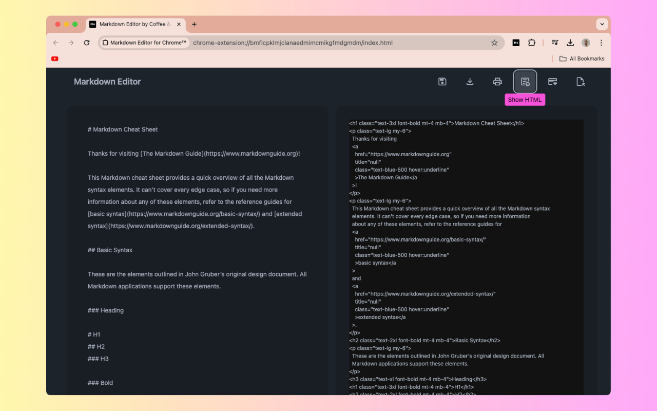 Markdown Editor for Chrome™截图2