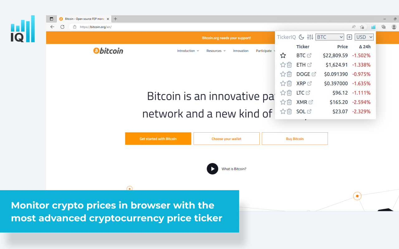 TickerIQ Crypto Price Ticker截图1