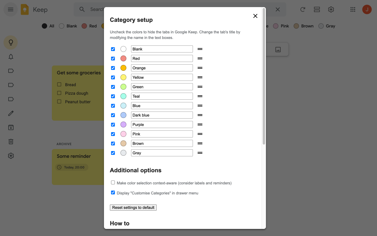 Category Tabs for Google Keep™截图1
