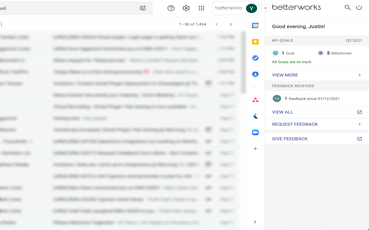 Betterworks Plugin for Gmail截图2