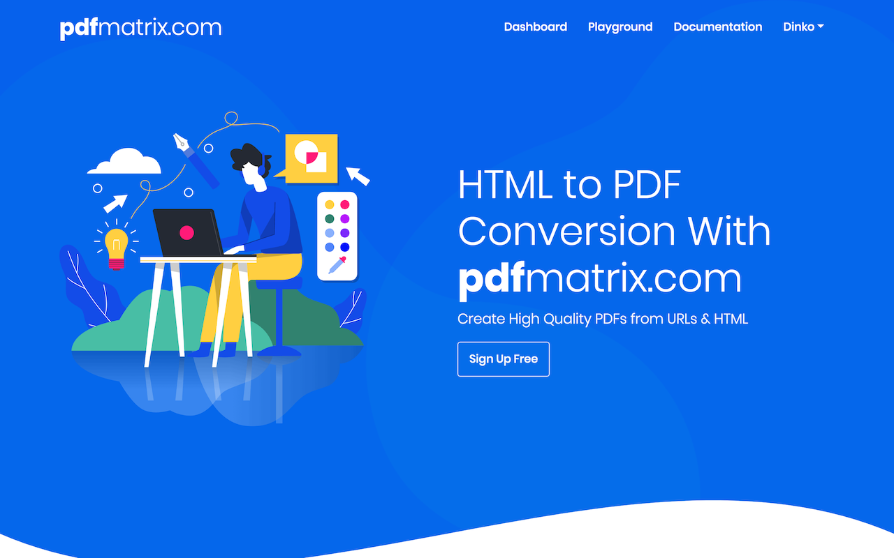 HTML/URL to PDF with pdfmatrix.com截图1