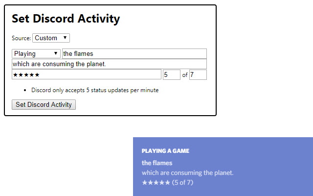 Set Discord Activity截图1