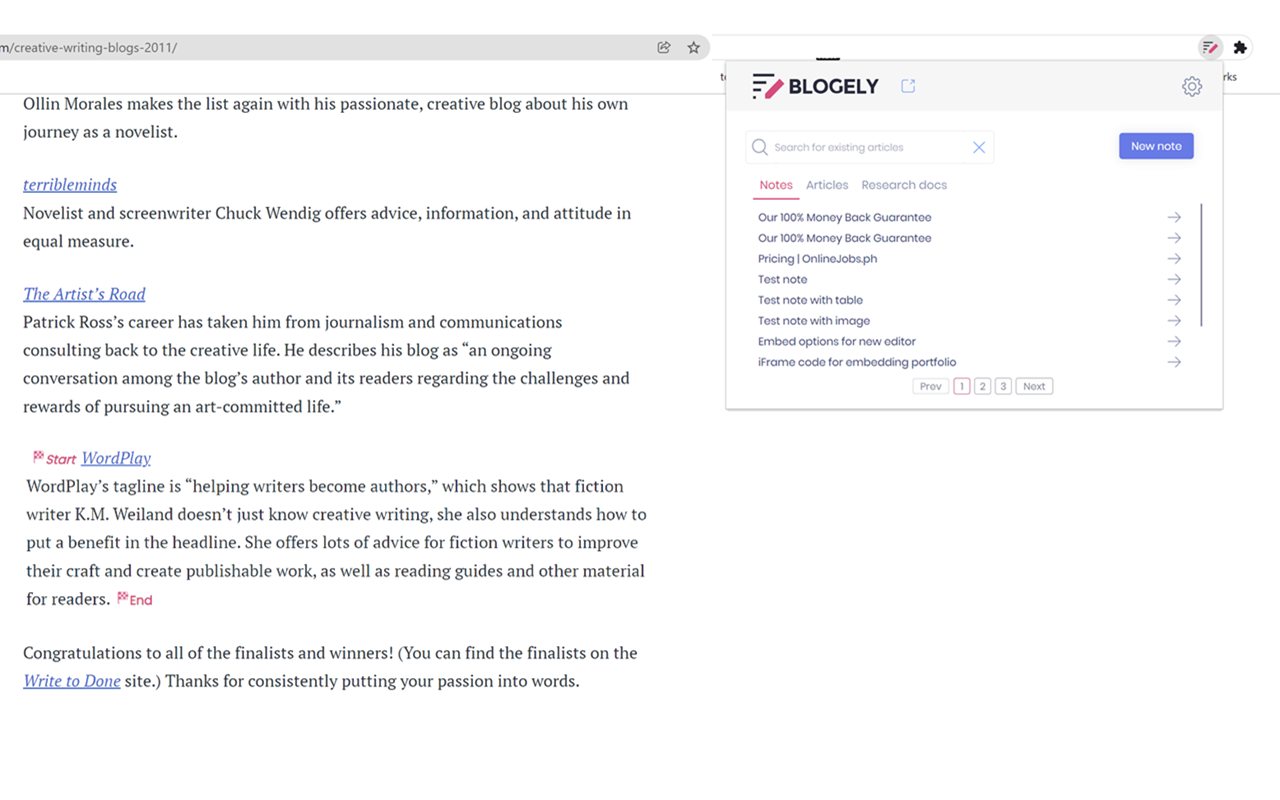 Blogely content marketing software截图3