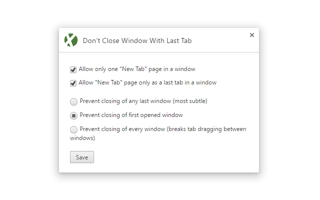 Don't Close Window With Last Tab截图2