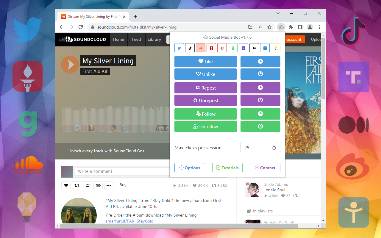 Social Media Bot. Auto Clicker Growbot.截图5