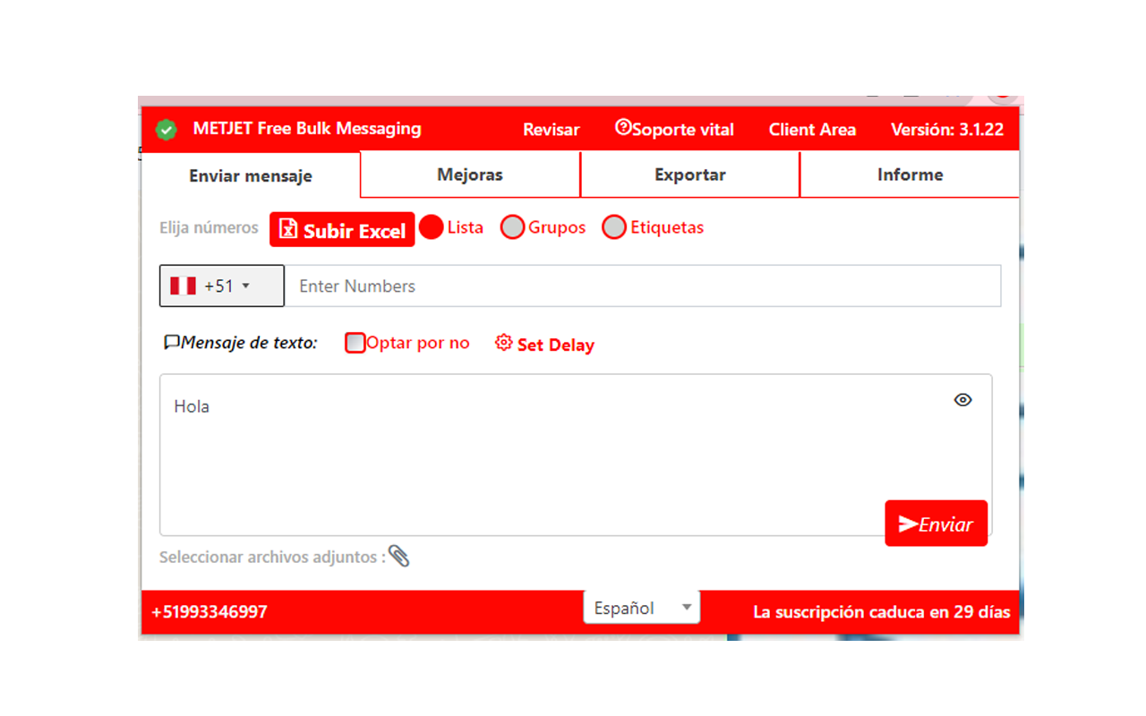 METJET Free Bulk Messaging截图2