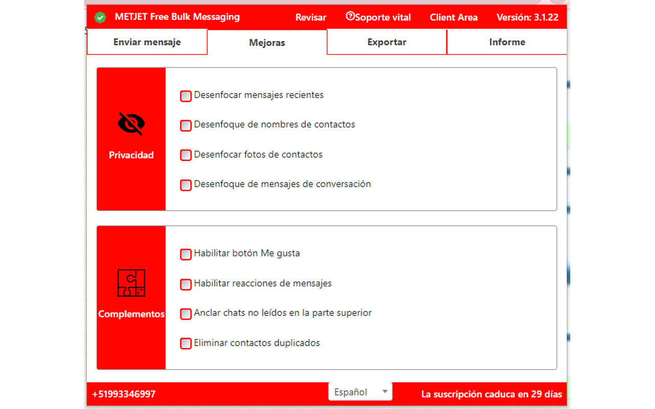 METJET Free Bulk Messaging截图3