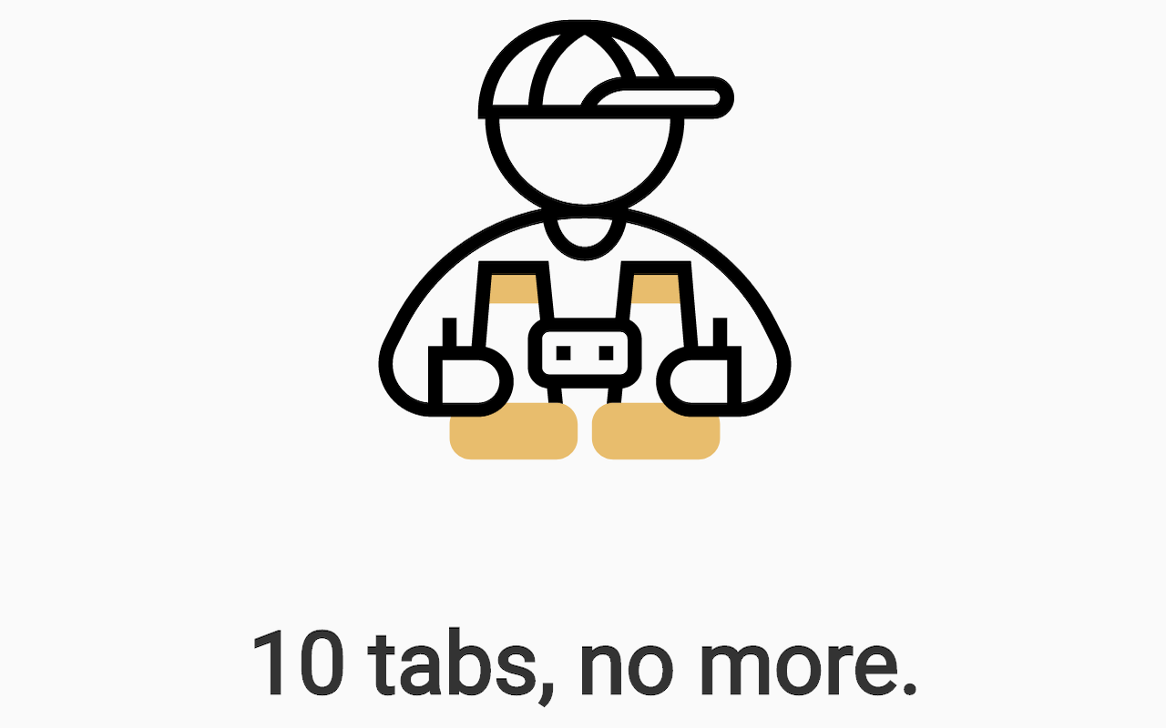 10 tabs, no more截图2