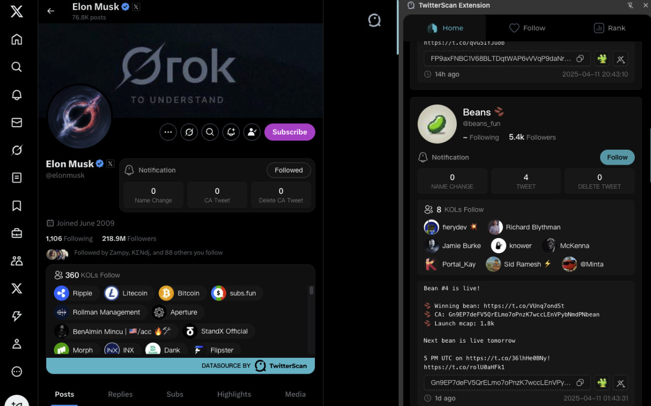 TwitterScan Extension截图1