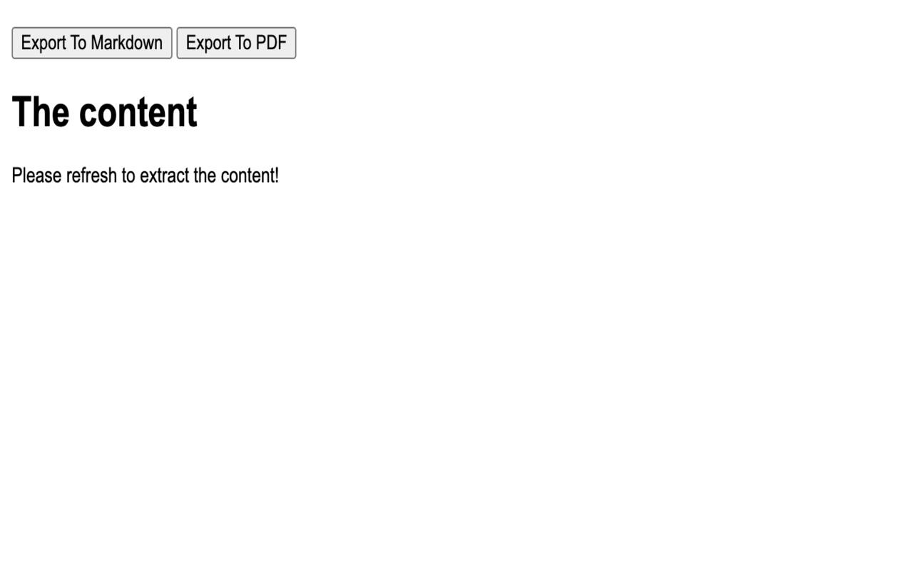 Webpage to Markdown and PDF截图1