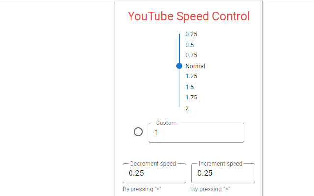 YouTube Speed Control截图1
