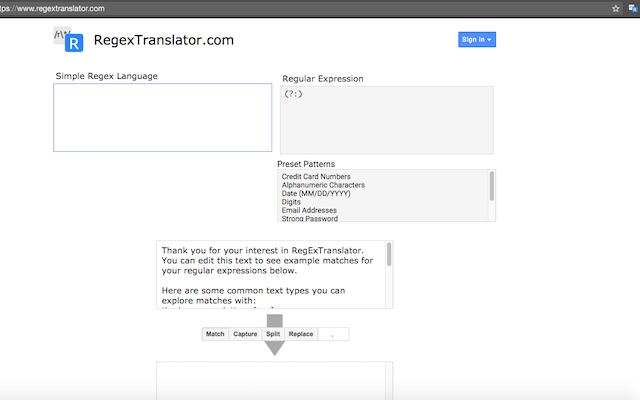 RegExTranslator: Decode RegEx in your browser截图1