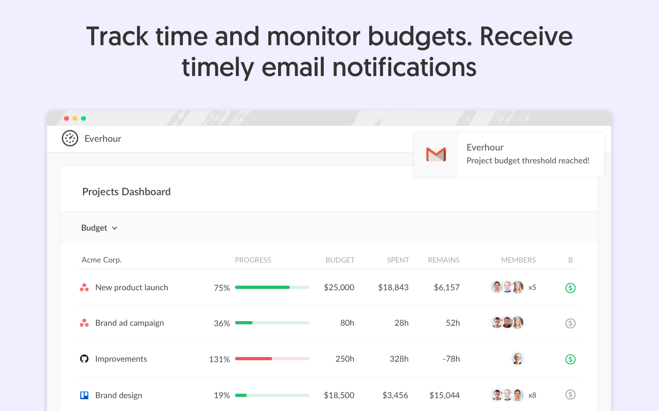Everhour — Time Tracking, Budgets, Expenses截图1