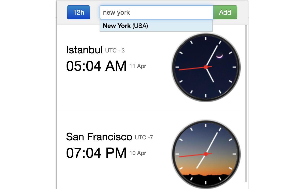 World Clock截图2