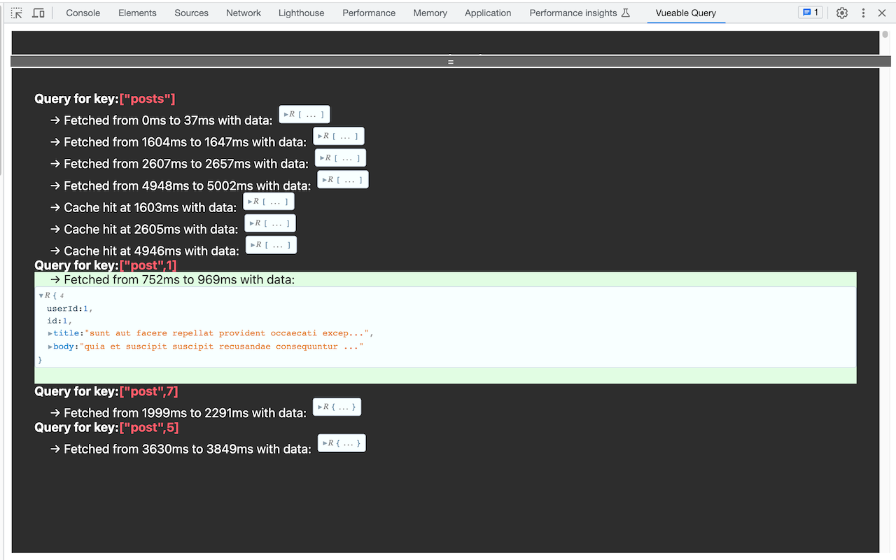 Vueable Query截图1