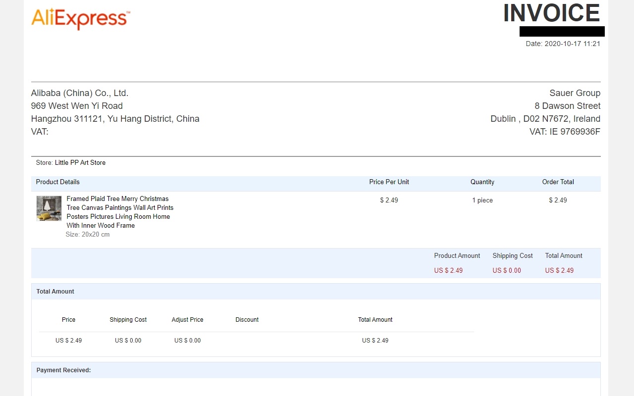 AliBill - AliExpress Invoice Generator截图1