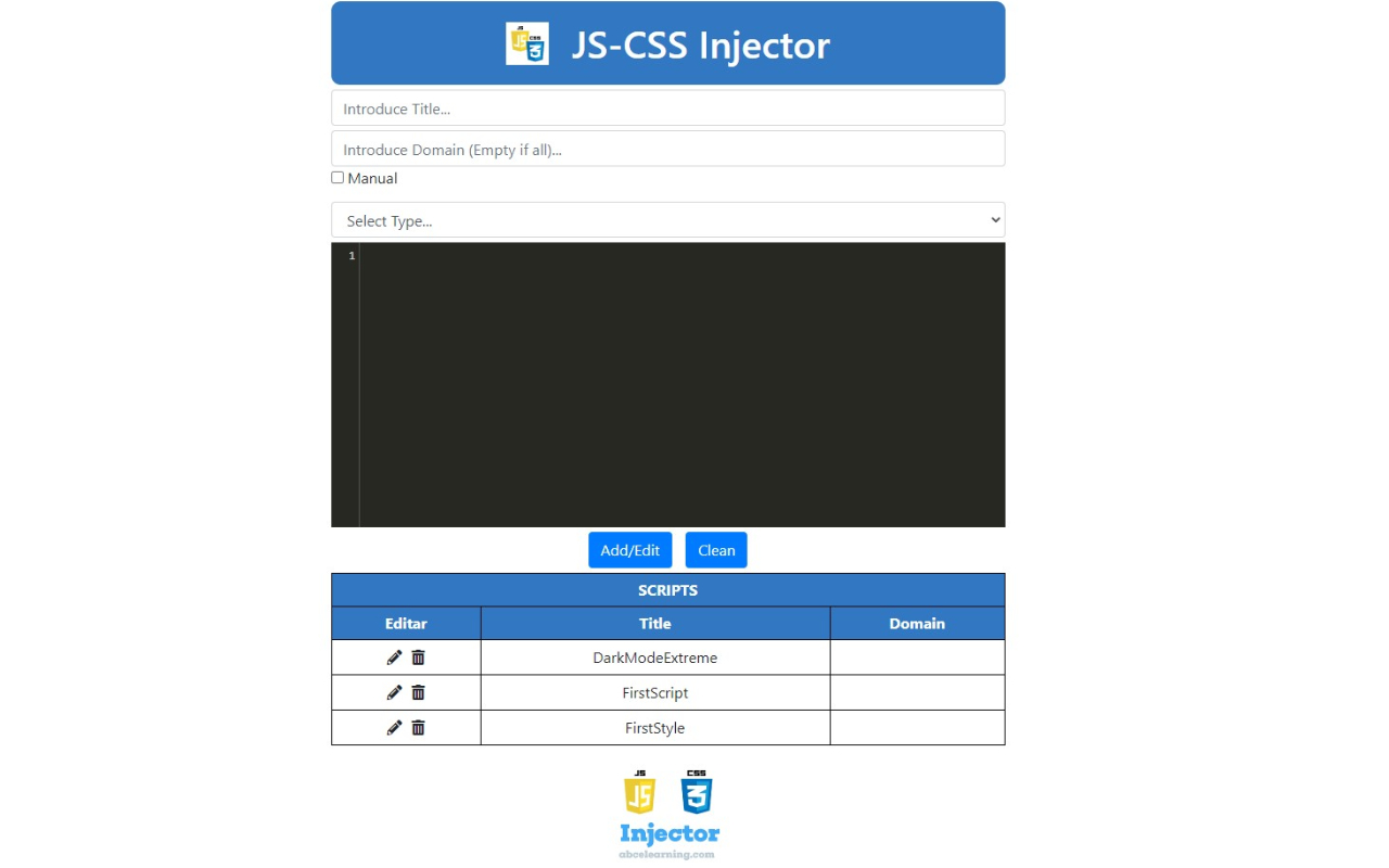 ABC JS-CSS Injector截图5