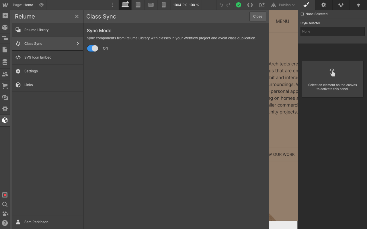 Relume Chrome Extension for Webflow截图1
