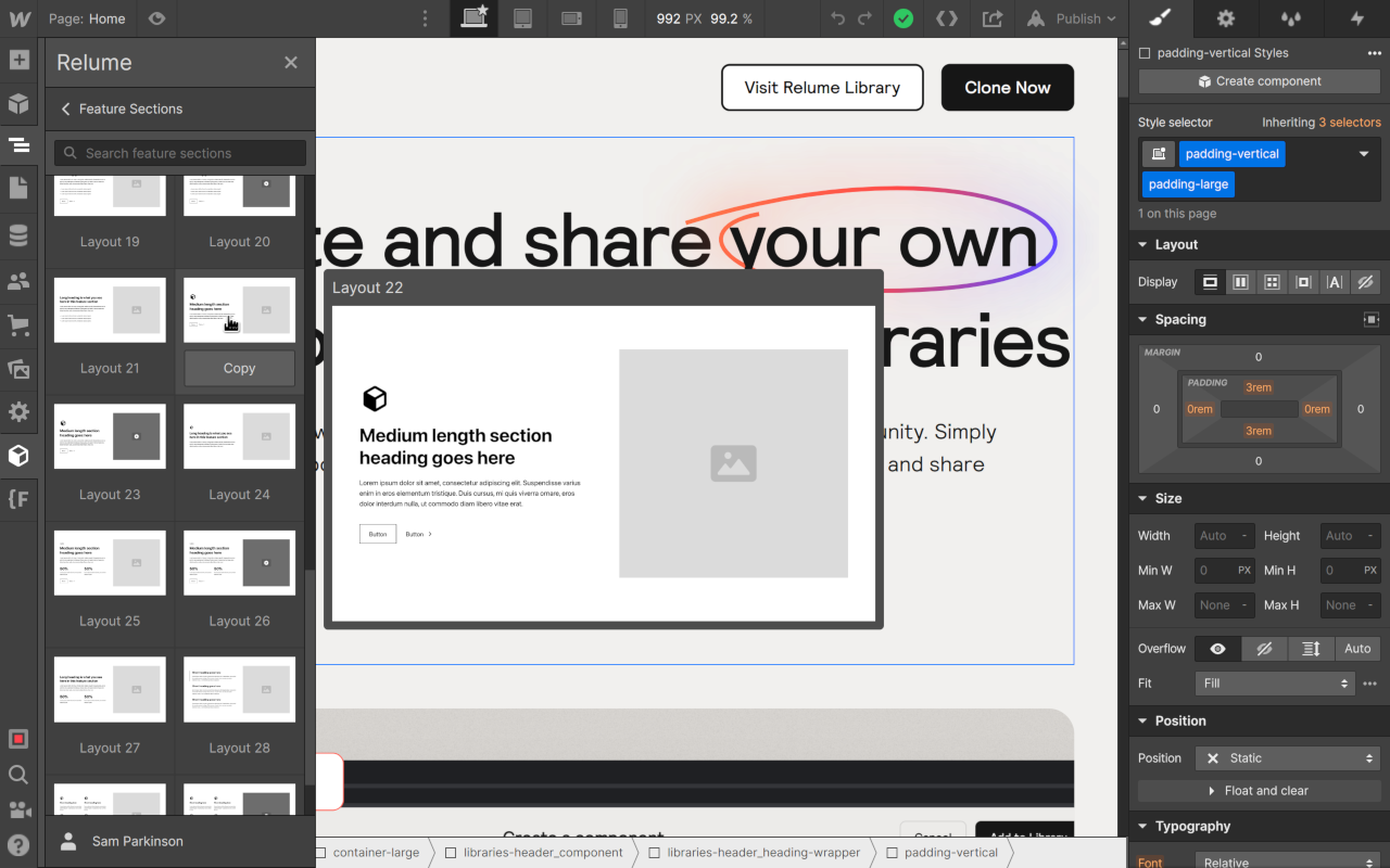 Relume Chrome Extension for Webflow截图3
