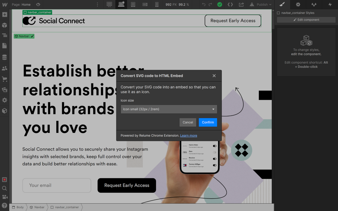 Relume Chrome Extension for Webflow截图4
