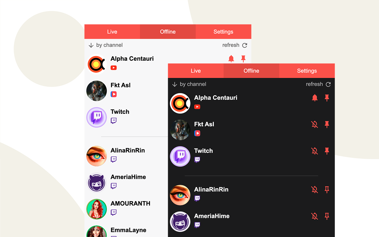 Stream Live — notifications for live streams截图1