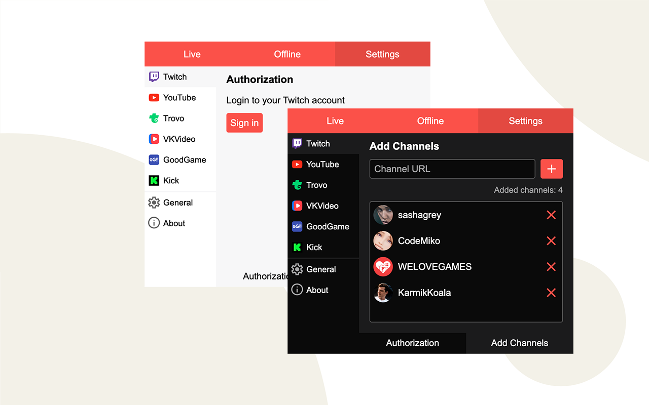 Stream Live — notifications for live streams截图2