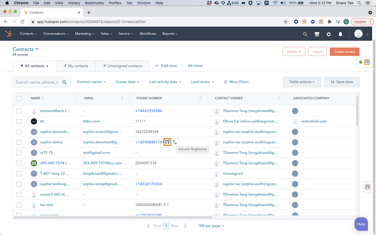 RingCentral for HubSpot截图2