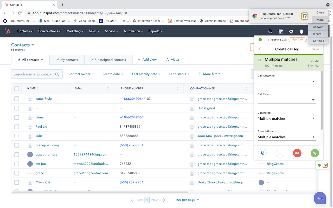 RingCentral for HubSpot截图3