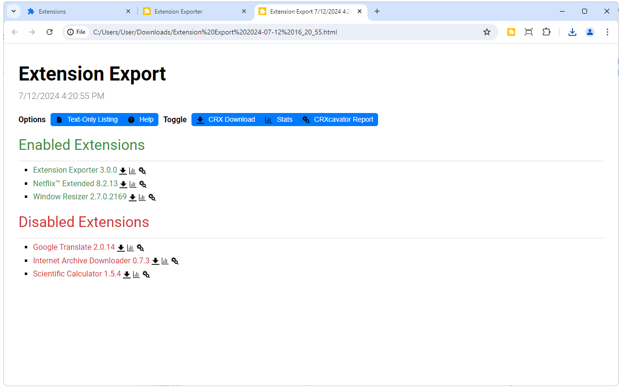Extension Exporter截图4