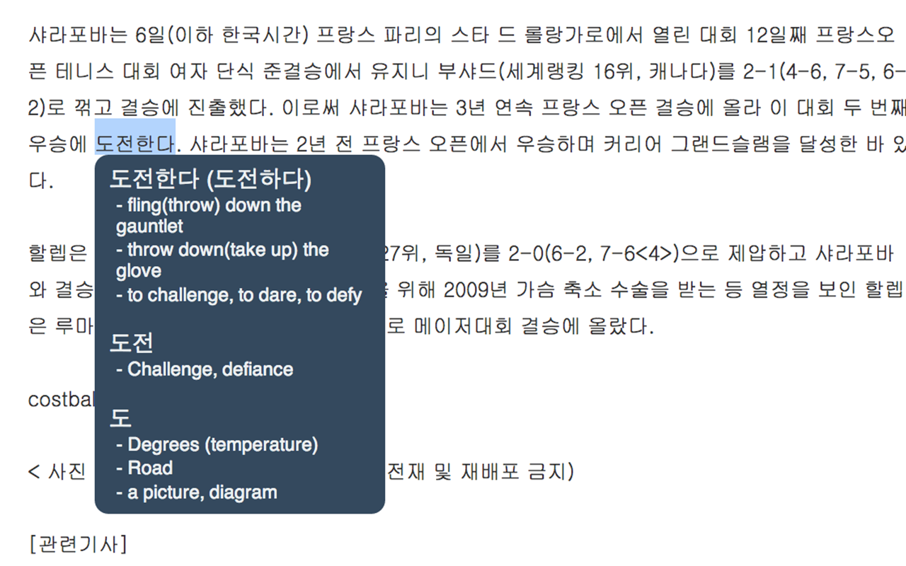Toktogi: A Korean-English Popup Dictionary截图1