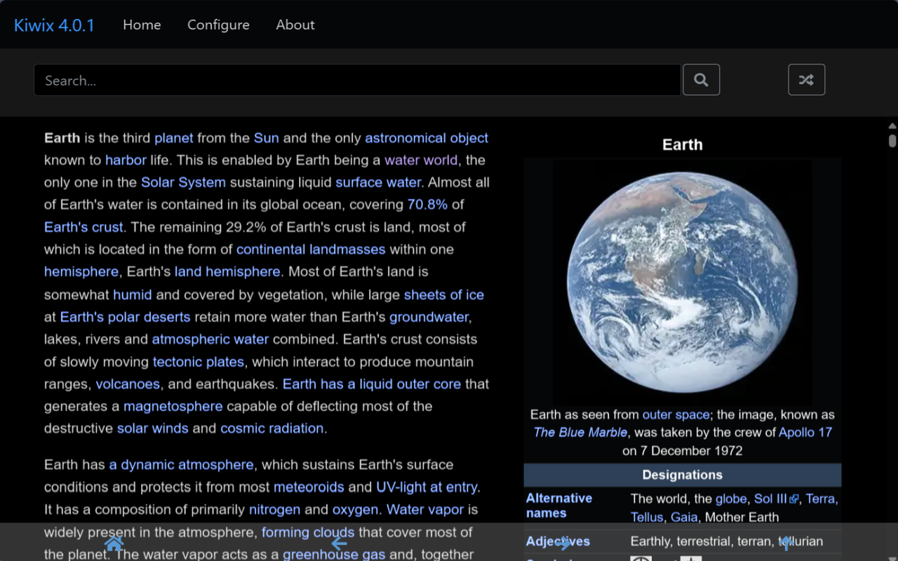 Kiwix JS Browser Extension截图1