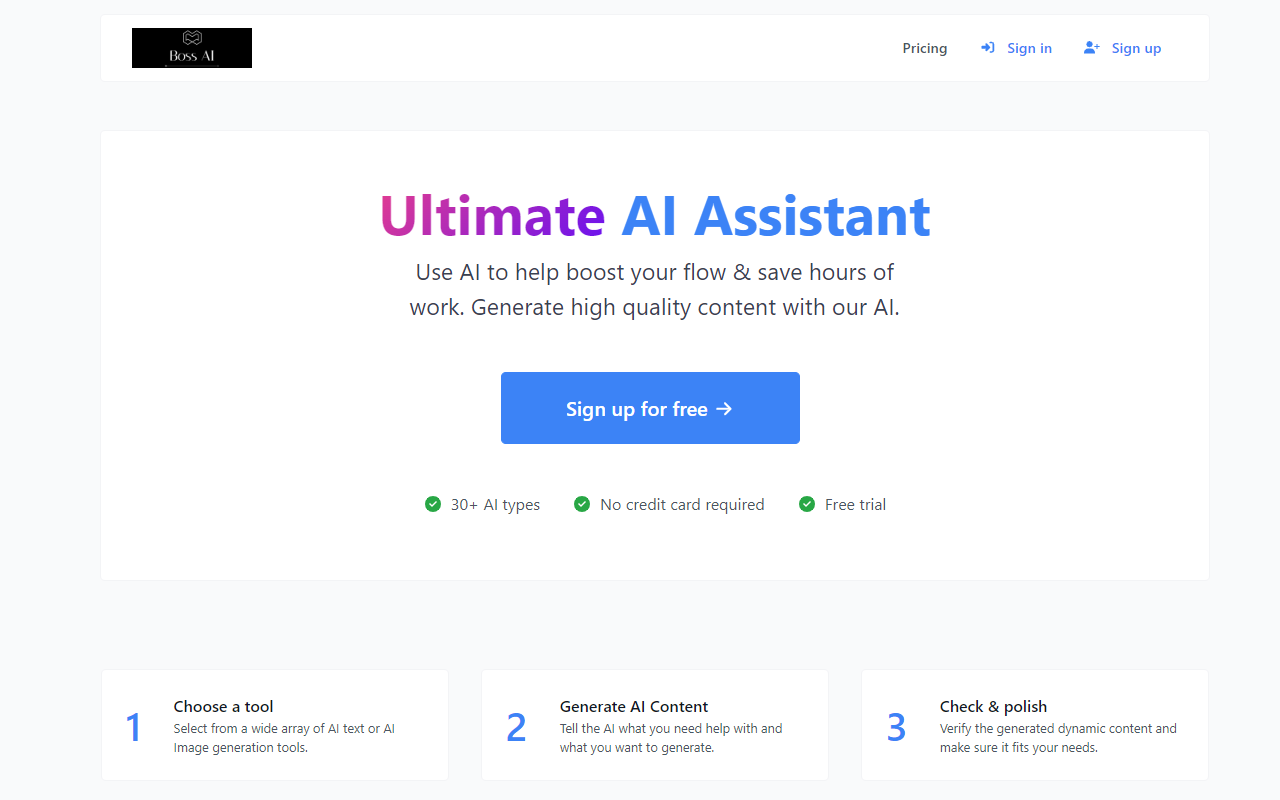 Boss Hub | AI截图1
