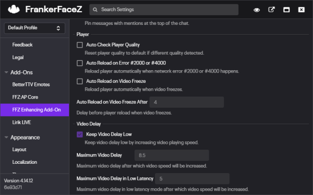 The FFZ Enhancing Add-On截图1