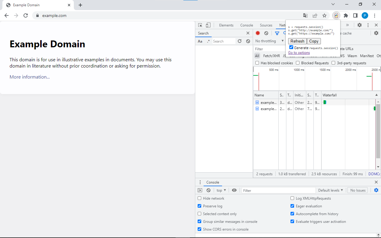 Copy as Python Requests截图1