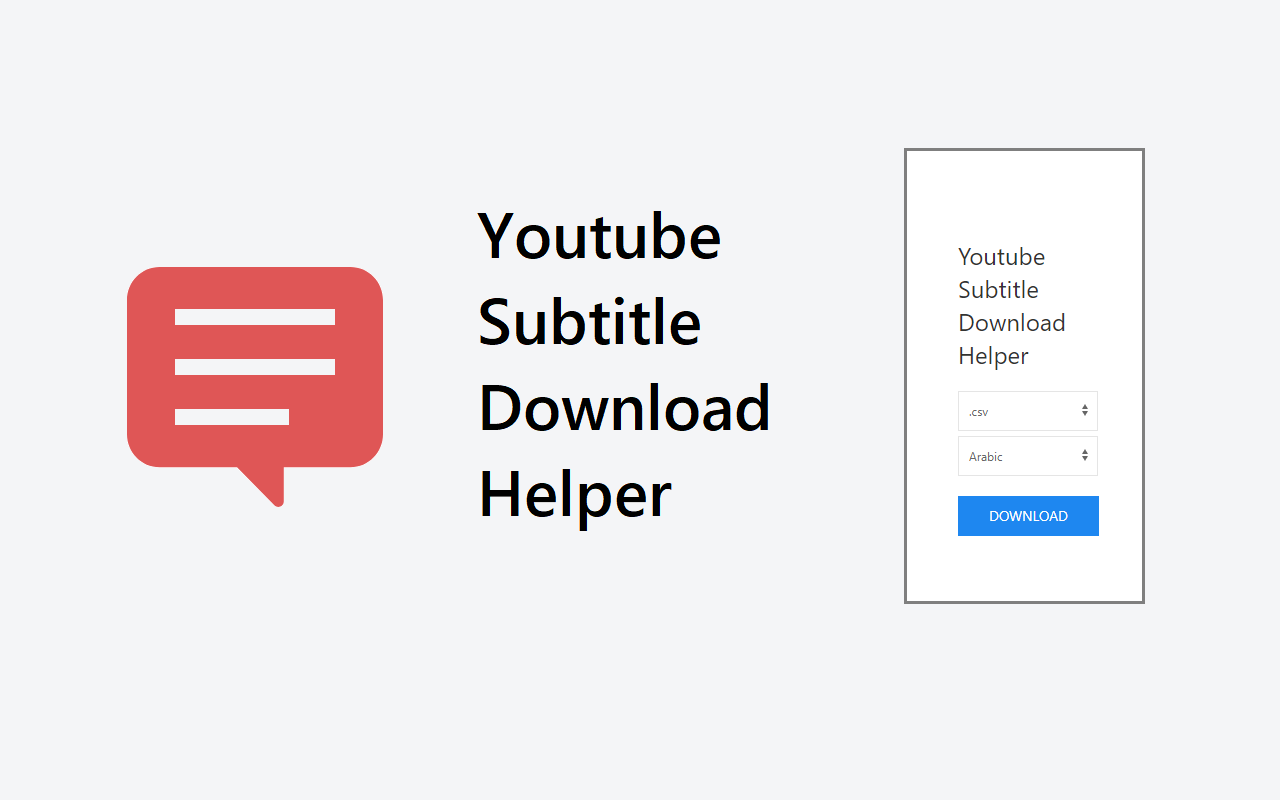 Youtube Subtitle Download Helper截图2