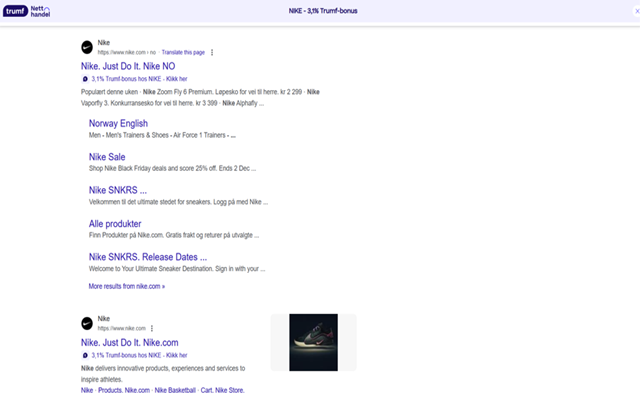 Trumf Netthandel Bonusvarsler截图1