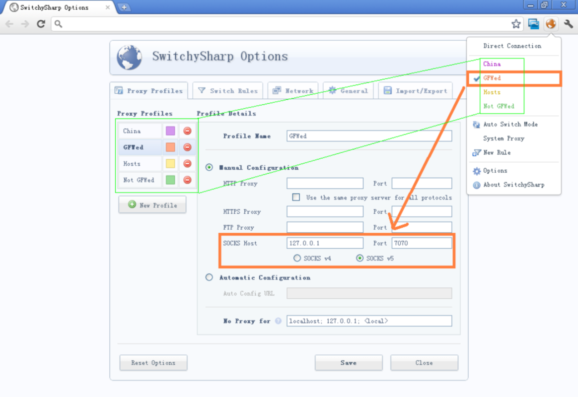 Proxy SwitchySharp截图3