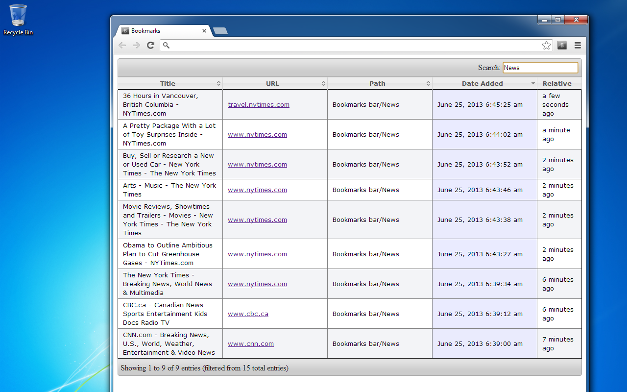 Bookmarks Table截图2