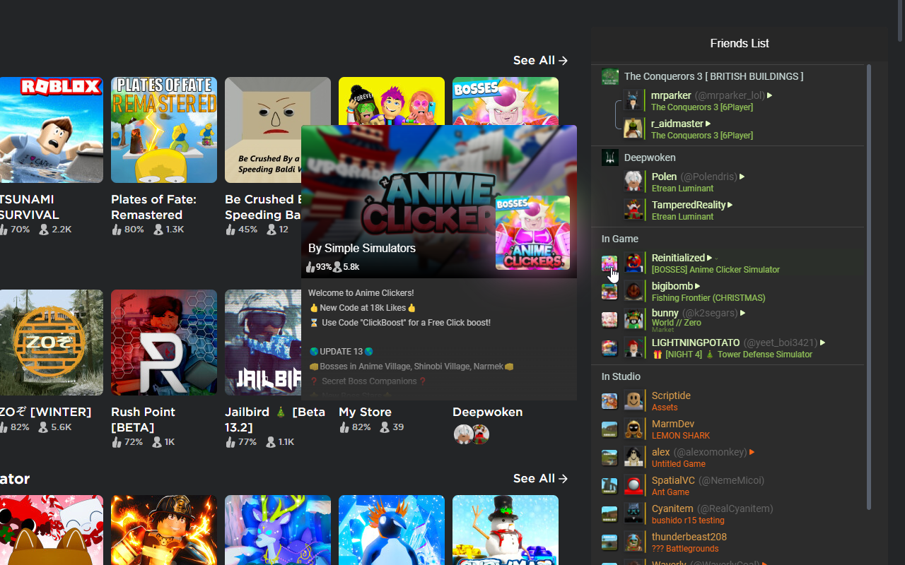 Better Roblox Friendslist截图1