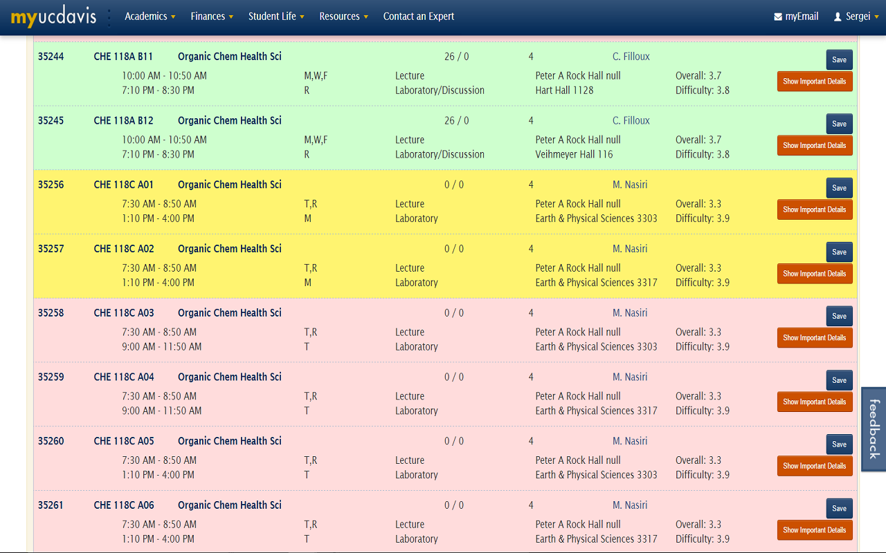 UC Davis Schedule Helper截图3