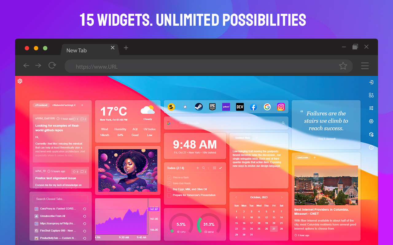 SuperStart New Tab Page截图2